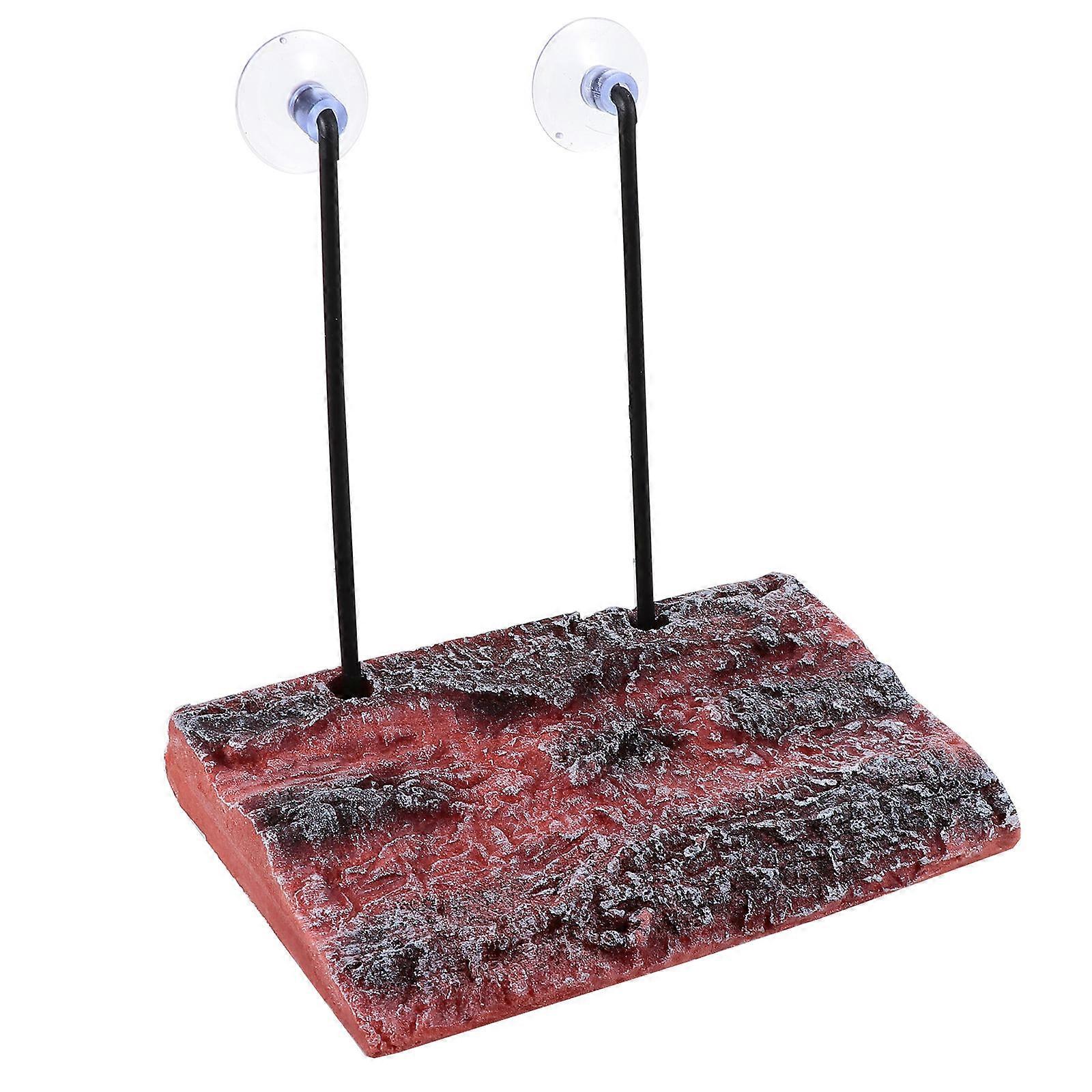 Simulation Bark Turtle Platform for Pet Resting Fish Tank Ornament