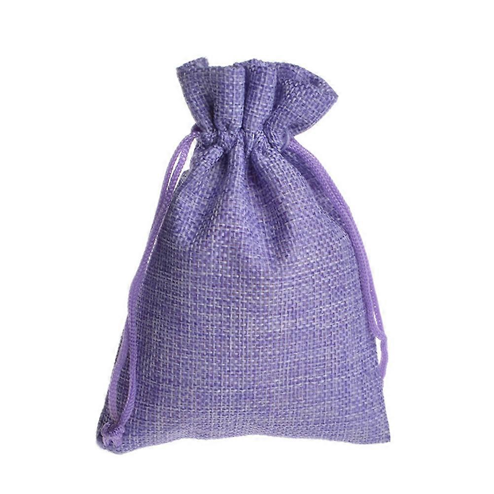 Light Purple Gift Packaging Bag Burlap Drawstring for Articles Storage 20Pcs
