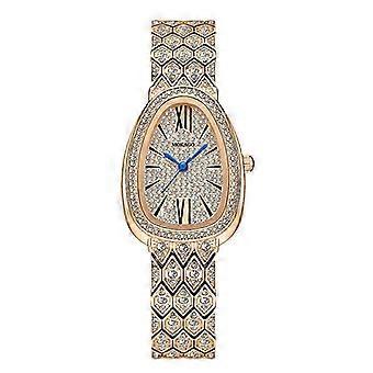 MOKAGO Luxus-Damenuhr aus Kristall-Roségold – Elegantes, funkelndes Design mit Diamantakzenten, zeitloses Modeaccessoire