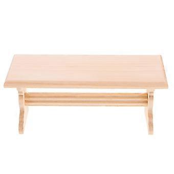 Realistisk miniatyr träbänk för dekoration i beige trä