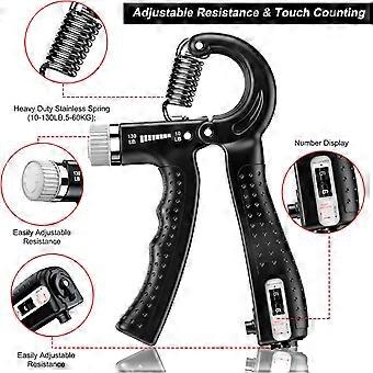 KDG Handgrifftrainer, 2er-Pack, einstellbarer Widerstand 10–130 lbs (4,5–59 kg), Unterarmtrainer, Griffkrafttrainer für Muskelaufbau und Rehabilitation nach Verletzungen