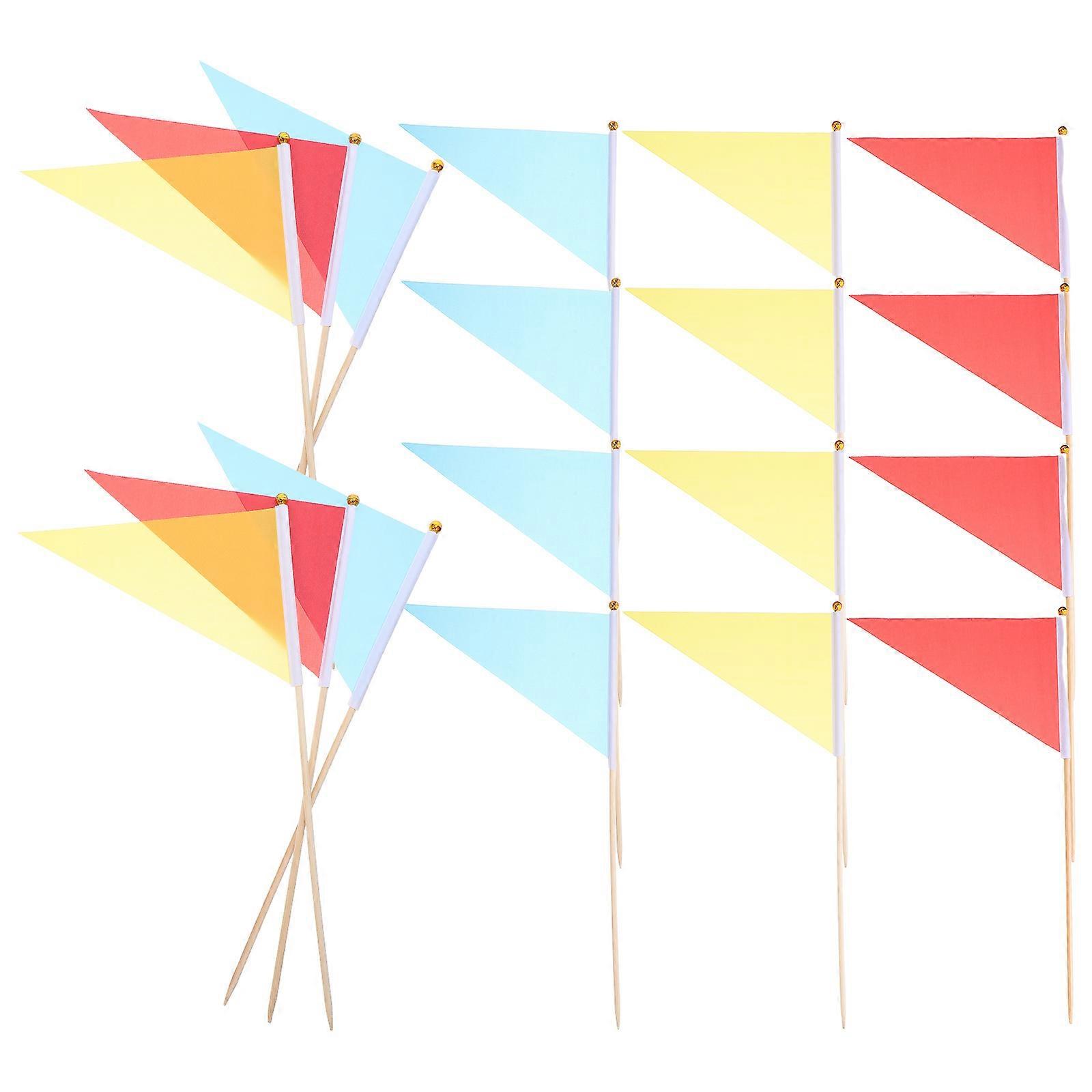 Traffic Safety Pennant Flags for Construction Marking 30Pcs Set