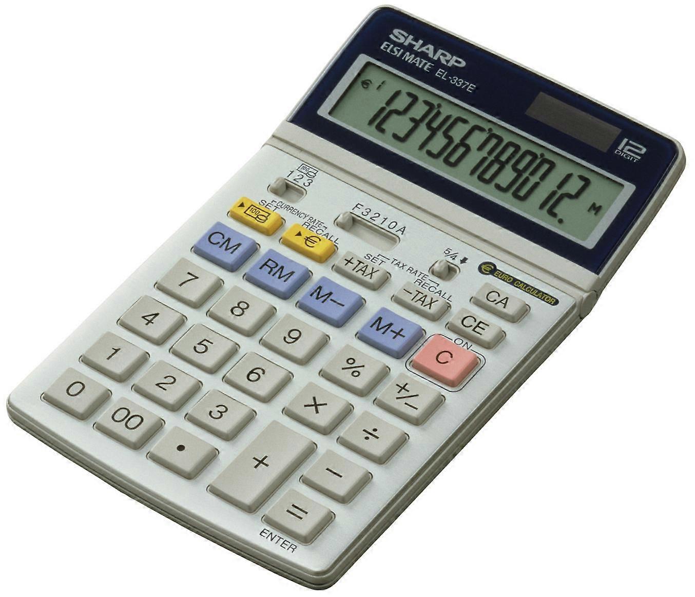 Sharp Semi-desk top calculator with Euro-conversion