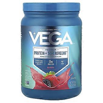 Vega, Premium, Protein + Supergreens™, Mixed Berry, 1 lb 2 oz (510 g)