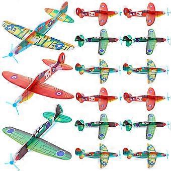 36Pcs Interessantes Flugzeugspielzeug Kinder Segelflugzeuge kreative Schaumstoffe Flugzeuge Lustiges Flugzeug Spielzeug Flugzeug Spielzeug