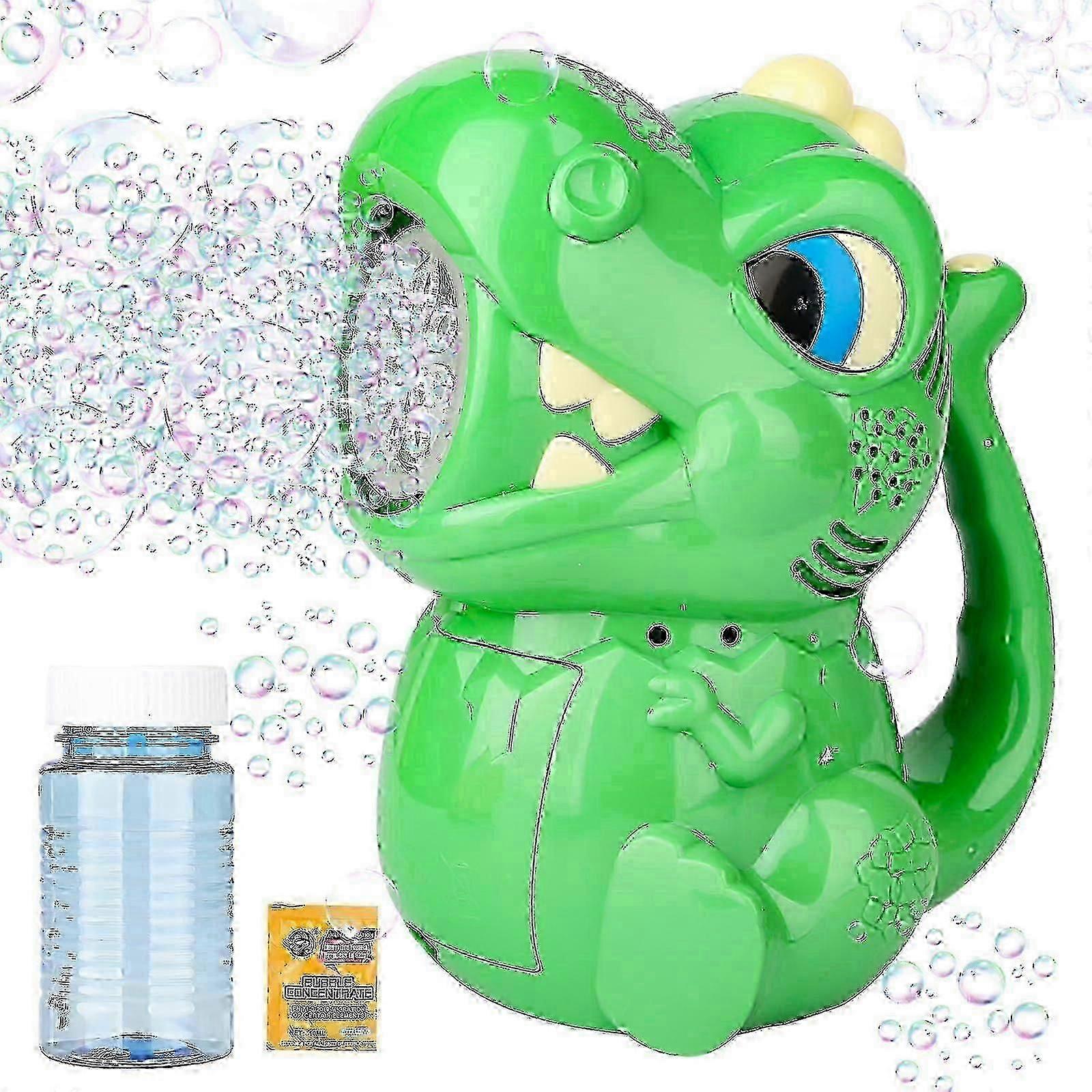 Automatic Bubble Machine, Portable Dinosaur Bubble Blower with Bubble Liquid, 3000+ Bubbles/Min, Per [MI]