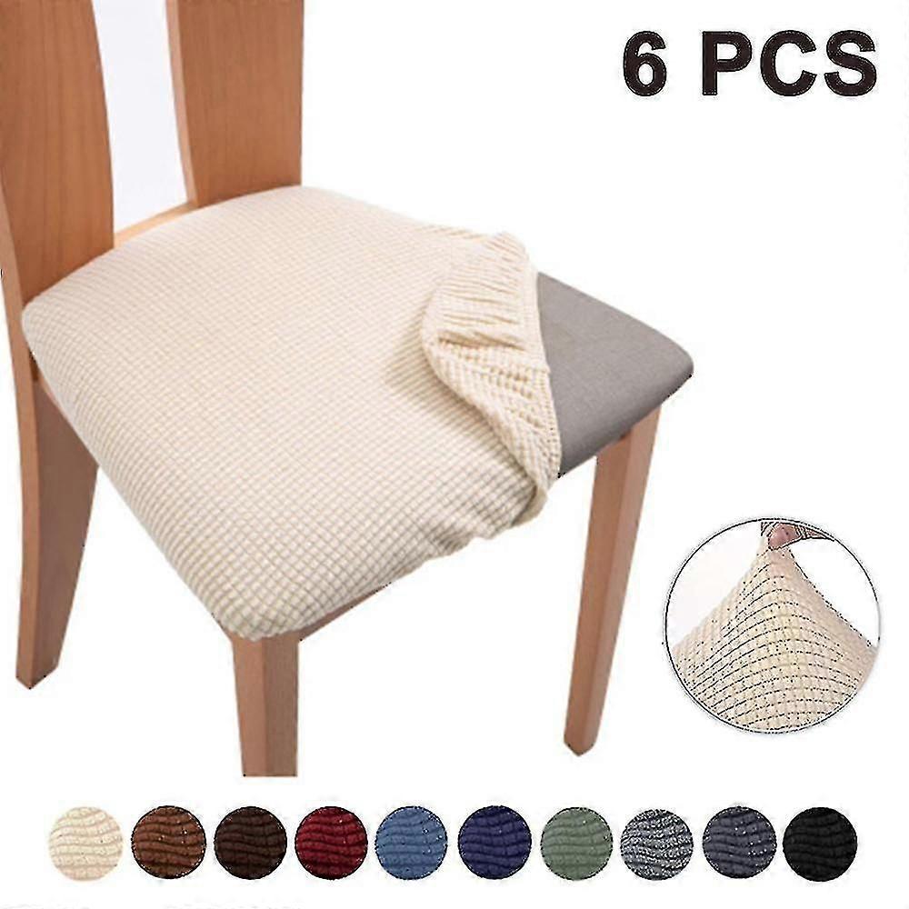 6st Stretch Jacquard stol sätesöverdrag