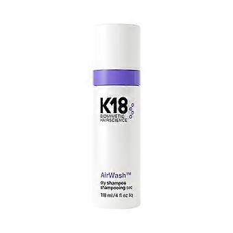 Shampoo a seco K18 AirWash 118ml | Fórmula leve adequada para todos os tipos de cabelo; refresca instantaneamente os fios.