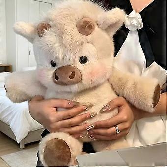 Soft Fluffy Highland Cow Plush Doll Cute Shaggy Cow Stuffed Toy, Comfort Stress Relief Huggable Animal Pillow, Ideal Holiday Birthday Present For Chil