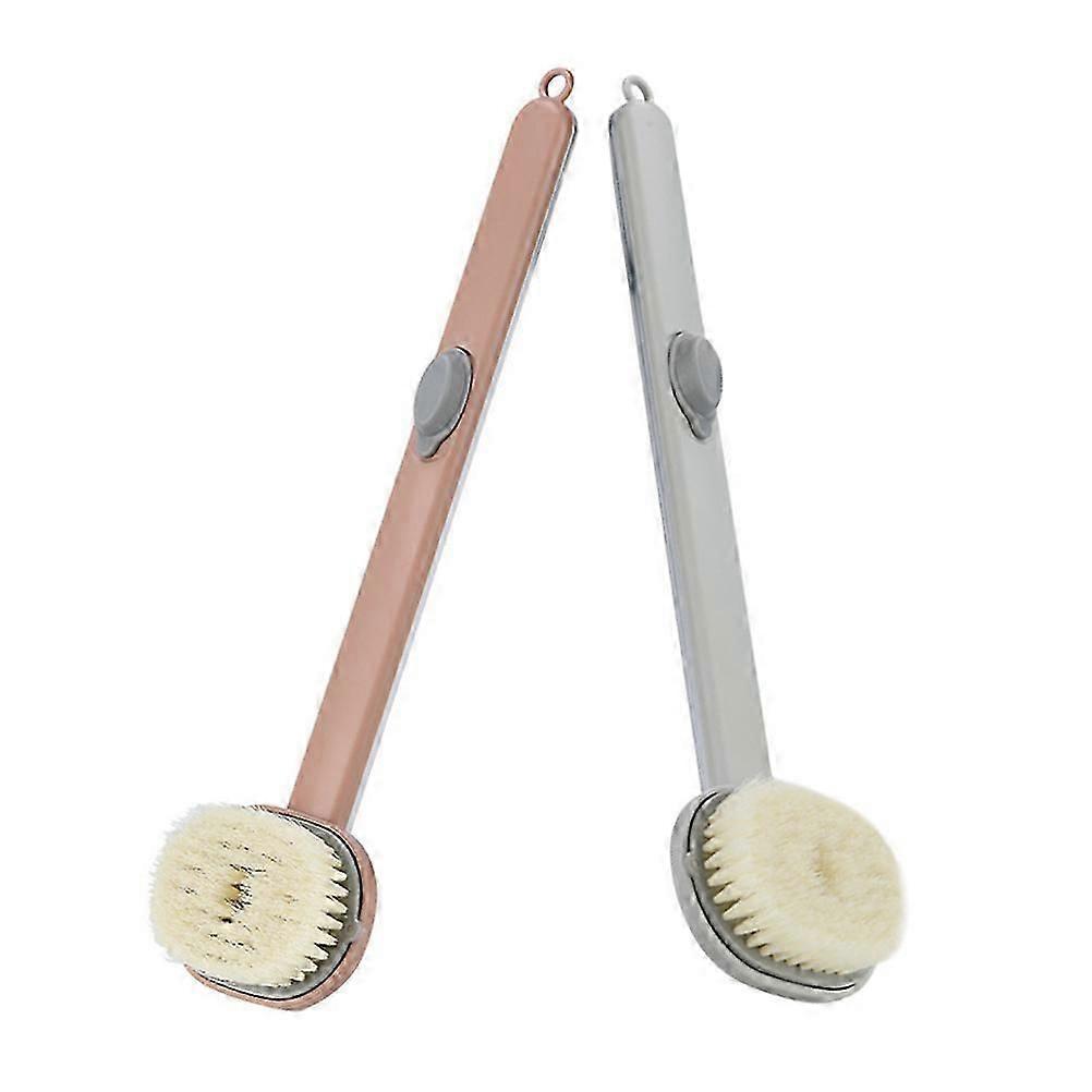 Bath Back Scrubber | Long Handle | 2Pcs | PP Material | Assorted Colors for Bathing