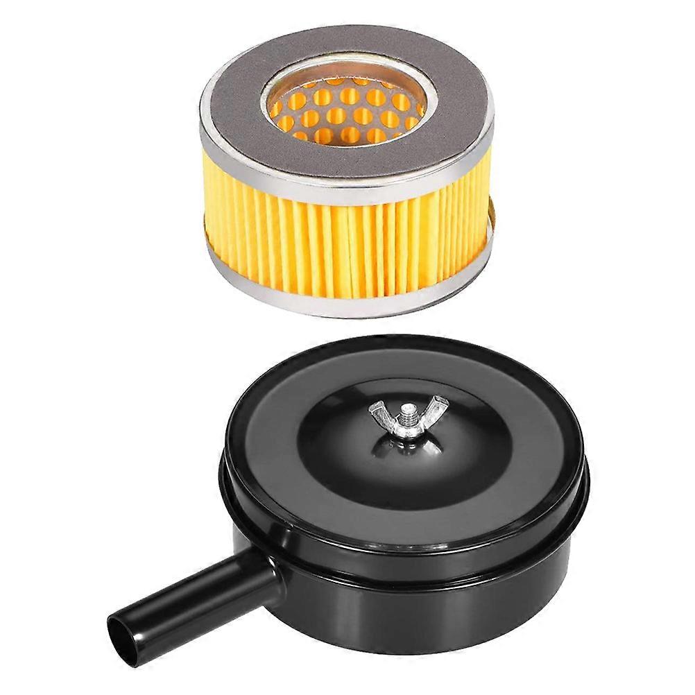 1 Set Air Compressor Intake Filter Iron Shell Noise Muffler Tool with Filter Core