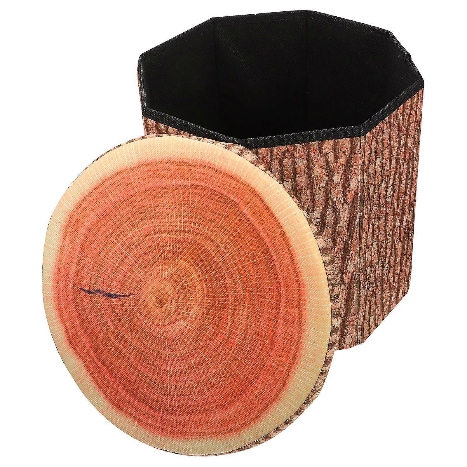Multi-functional Stool Folding Design Stool Magazine Storage Holder with Lid