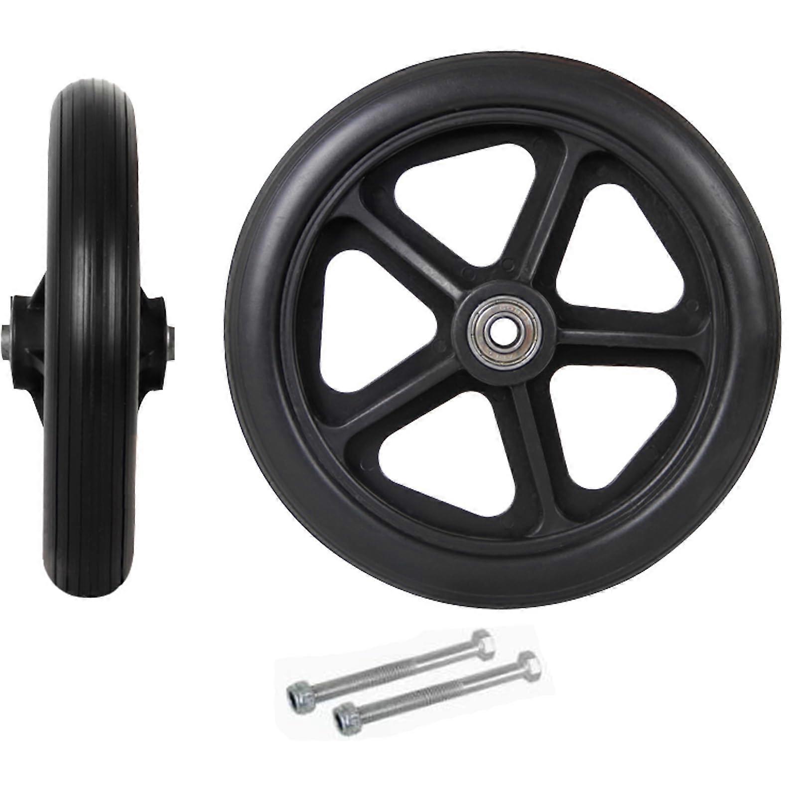 Wheelchair Front Caster Wheels 2 Pack, Solid Tires Replacement, 6 7 8 inch