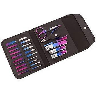 Nail Clipper Set 16Piece Stainless Steel Kit with Precision Cutting Blades and Ergonomic Grip