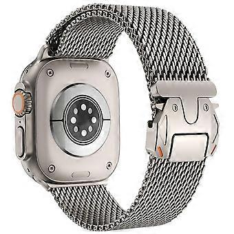 Milanese Mesh Loop Band for Apple Watch 49mm 45mm 44mm, Magnetic Stainless Steel Strap for Series 11 10 9 8 7 6 SE