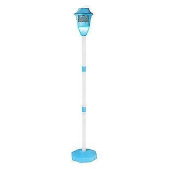 Automatic Bubble Machine Vertical Streetlight Bubble Maker with Sound Light for Birthday Wedding Christmas Party Blue_ynal