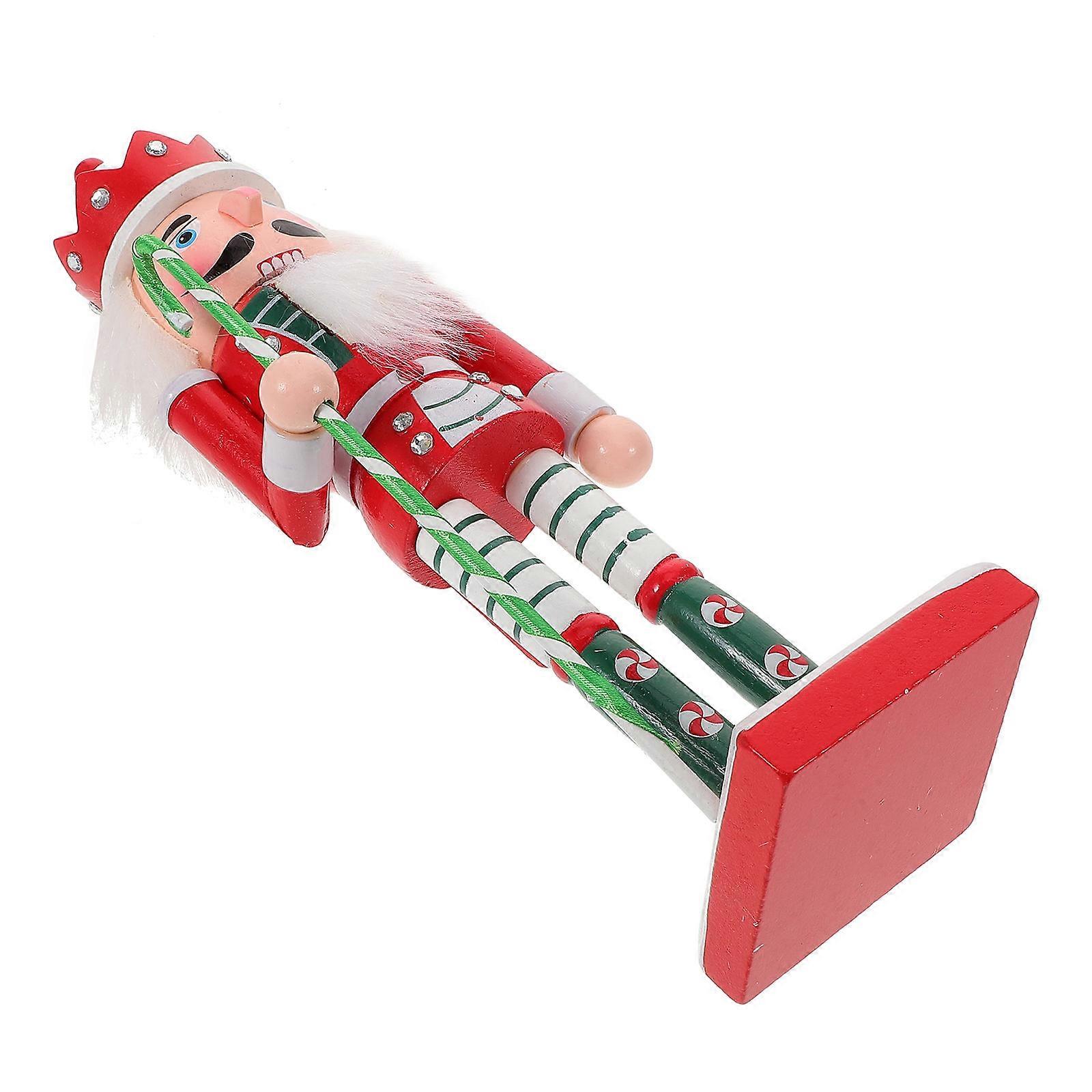 Christmas Wood Nutcracker Figure Decorative Nutcracker for