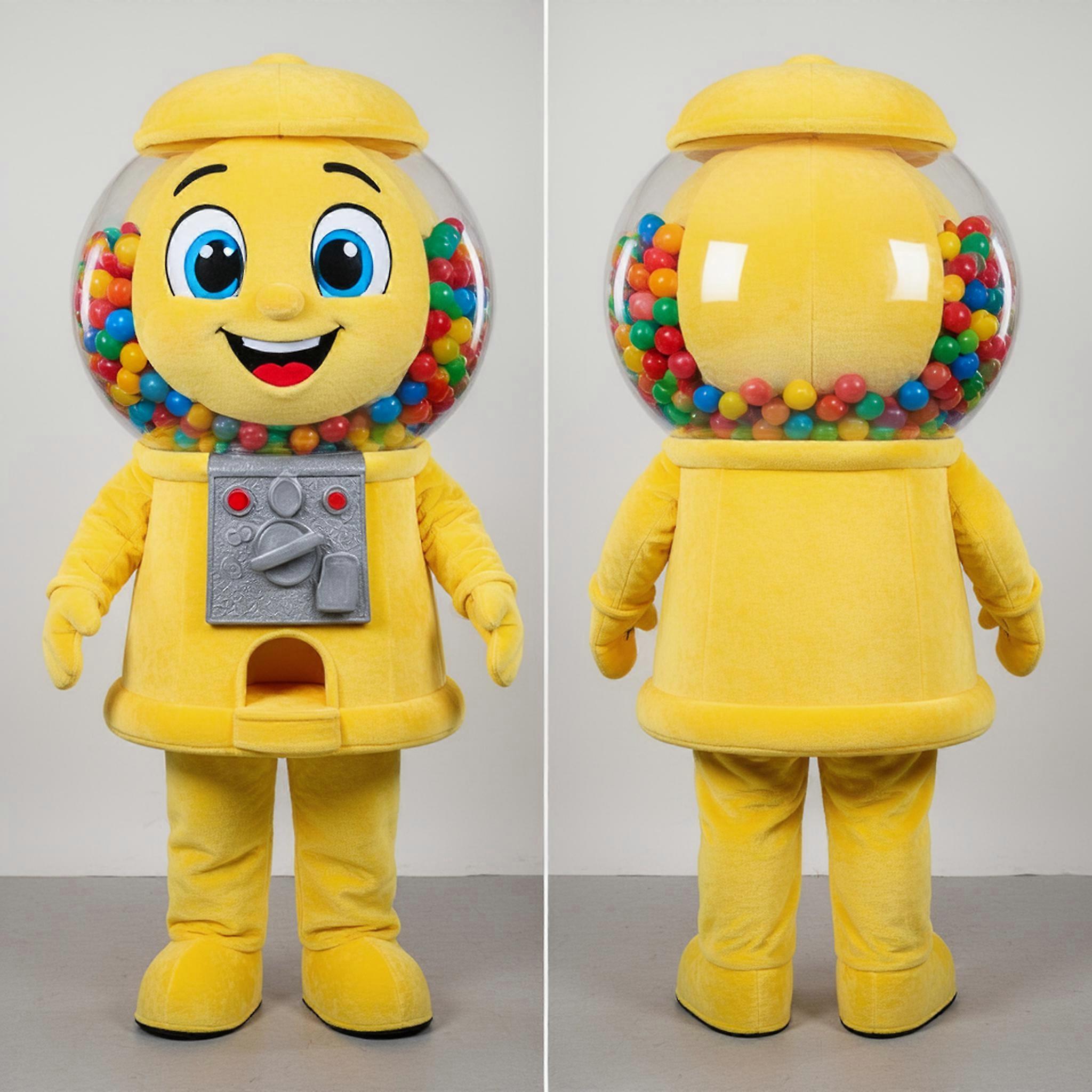 MASTICOT Yellow Rounded Gumball Machine Mascot