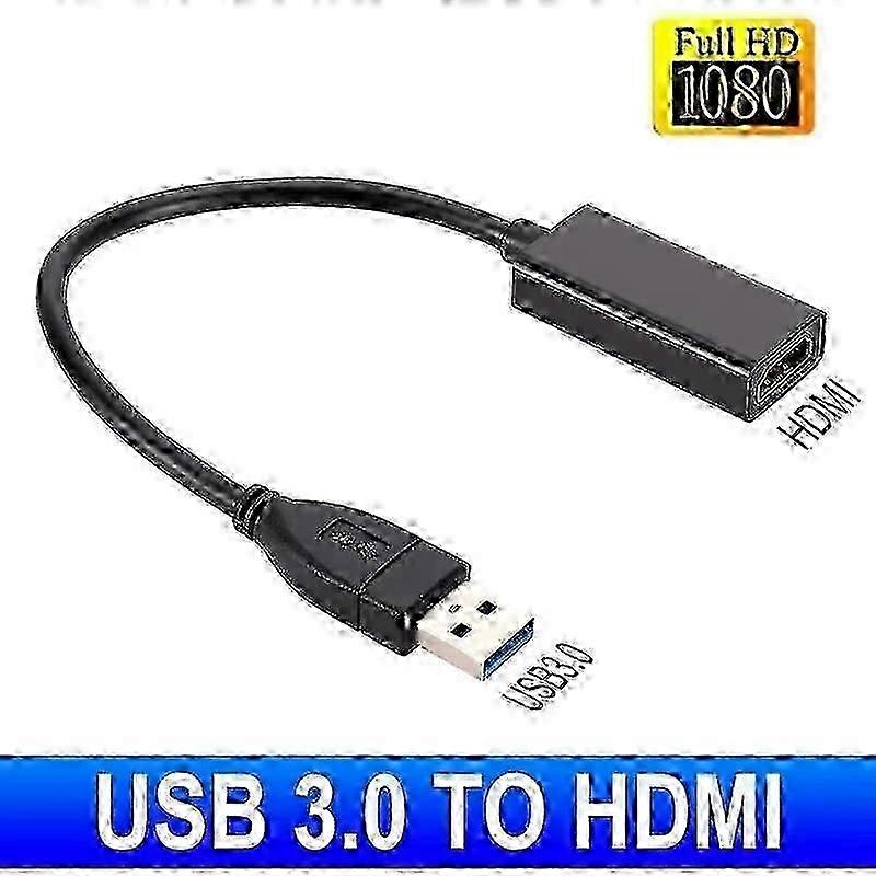 USB to HDMI Cable for PC - Thunderbolt-Compatible 1080P Adapter