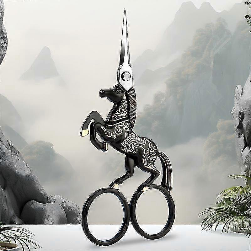 Equine-Shaped Stainless Steel Craft Scissors