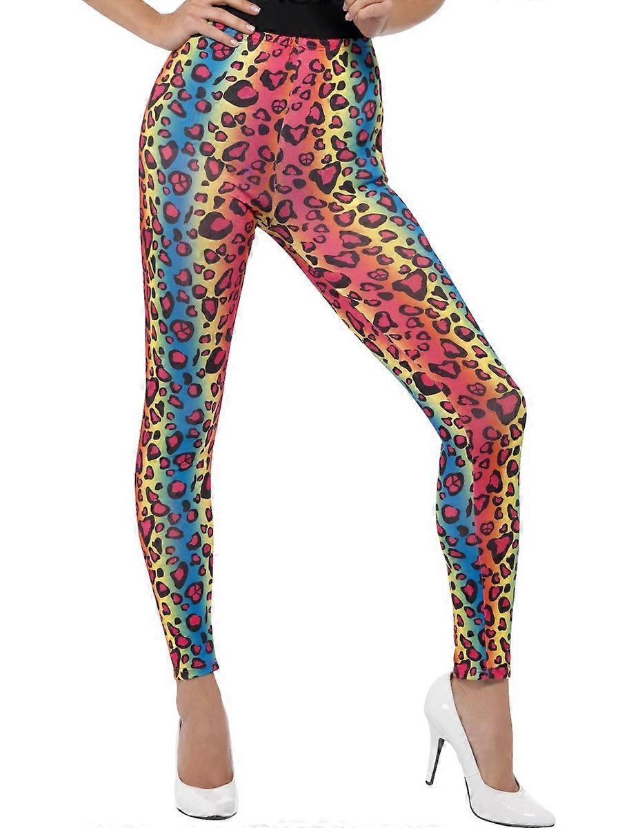 Adult multi-colored leopard leggings