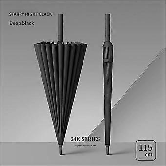 Extra Large 24 Ribs Long Handle Automatic Umbrella Double Layer Windproof Stormproof Big Size Rain Umbrella for Family Outdoor T