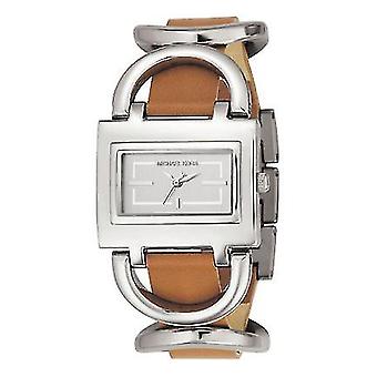 Mkors dress leather Watch for Women Analog Quartz with MK2099 Stainless Steel Bracelet