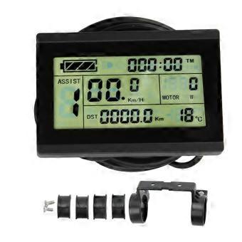 Wyświetlacz KT LCD3 Wyświetlacz roweru elektrycznego 72 V ABS ze złączem SM do kontrolera KT