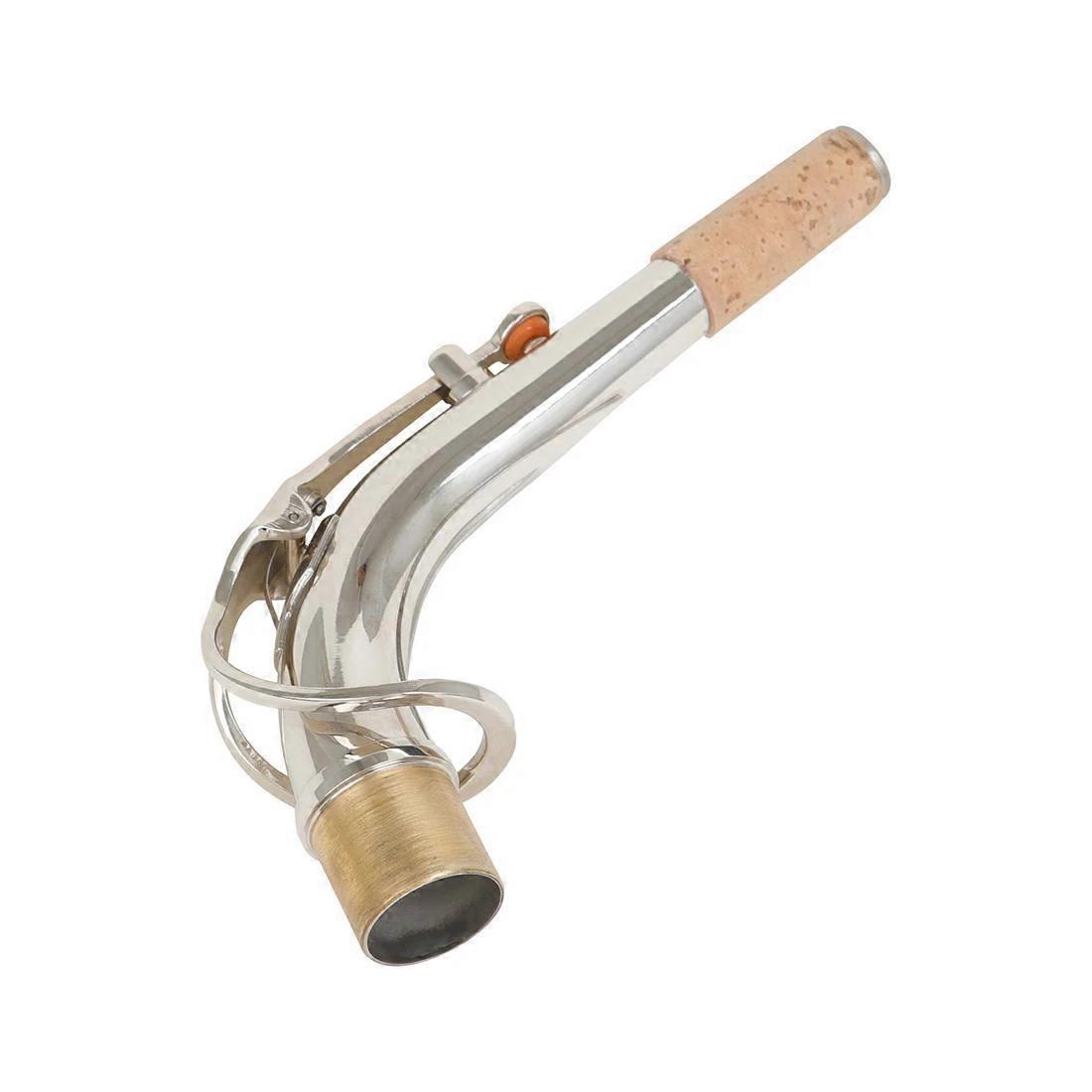 Saxophone alto MBAT, col de cygne courbé, finition argent. Embouchure courbée pour saxophone alto. Pièces détachables pour saxophone alto. Accessoires pour instruments à vent.