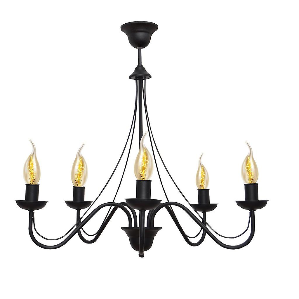Malbo Multi Arm Pendant Ceiling Light Black 60cm