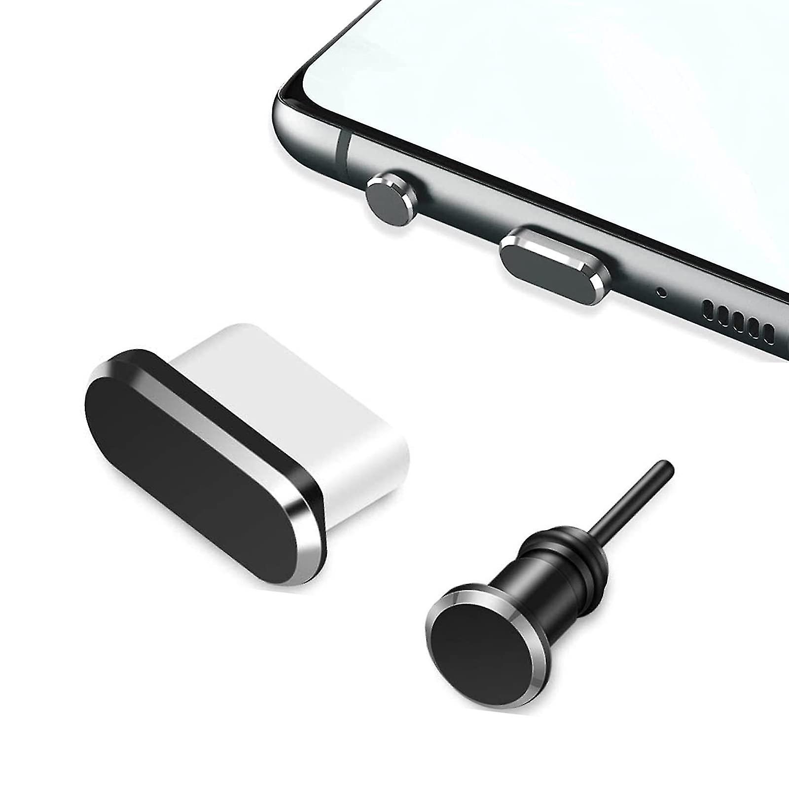Type C Anti Dust Plug Set, Type C Plug & 3.5mm Oortelefoon Plug Usb C Poort + Hoofdtelefoon Jack