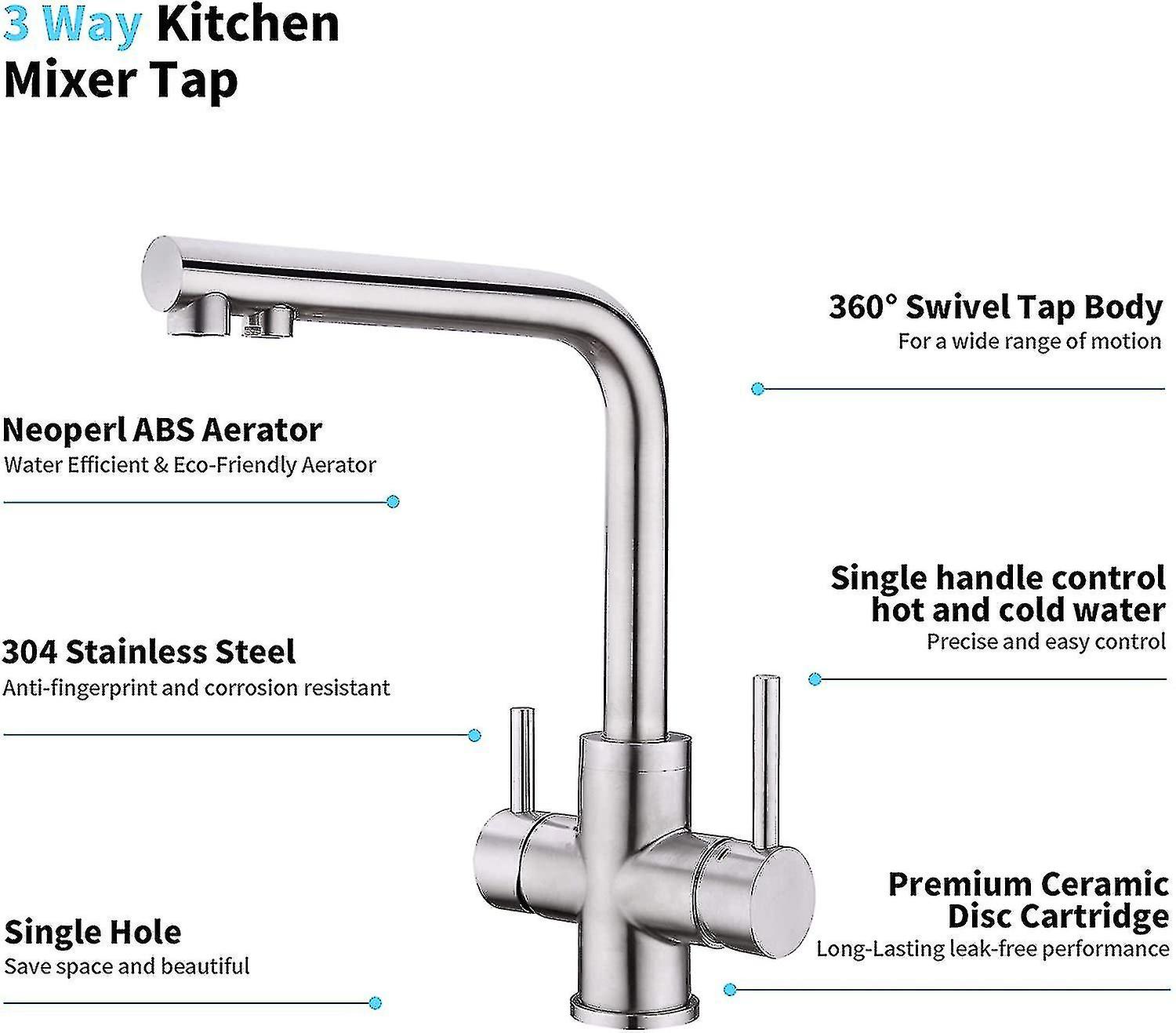Versatile 3 Modes Kitchen Sink Faucet for Home Use