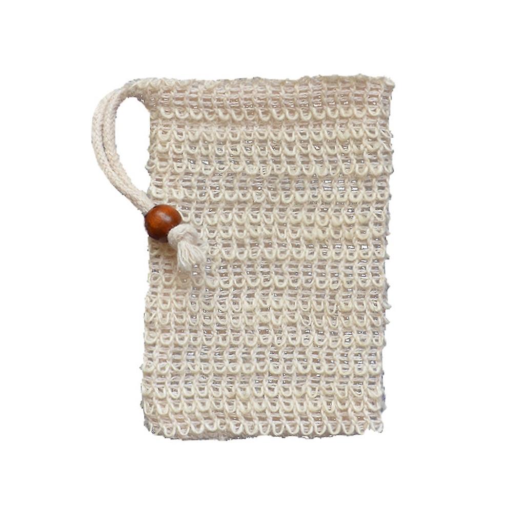 Natural Cotton Linen Foaming Soap Bag Saver Net Mesh Massage Exfoliator Pouch Bathing Bubble Maker