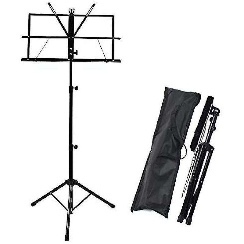 Height Adjustable Music Stand, Portable Foldable Metal Stand
