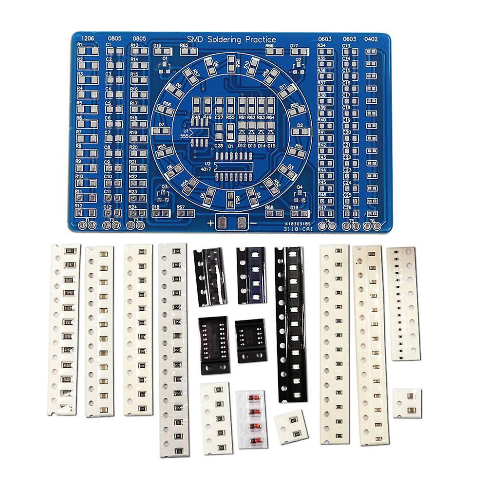 Diy Electronic Kit Smd Components Soldering Practice Board Led Flshing Light For Electronic Technology Training