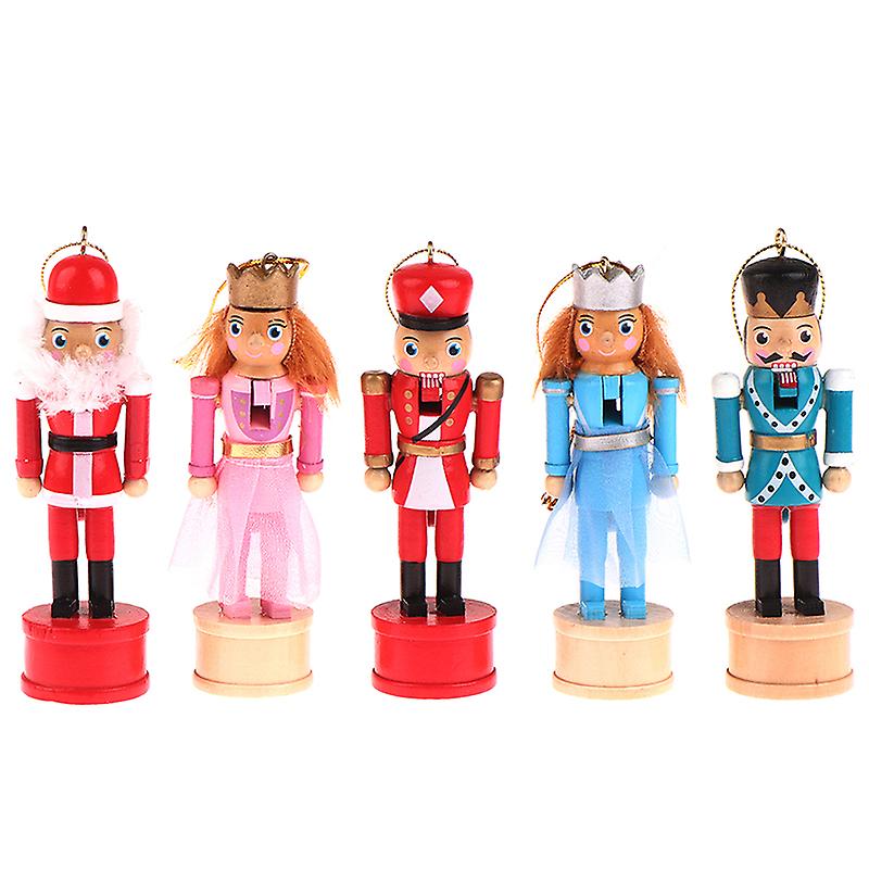 1pc 12.5cm Nutcracker Puppet Soldier Doll Home Desktop Ornament Christmas Decor
