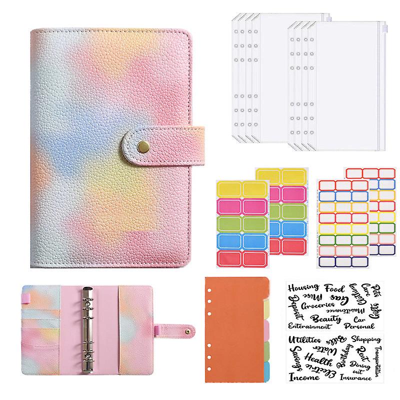 A6 Macaron Notebook colorat pearl paper sticker Pu Journal Book A7 Loose Spiral Notebook