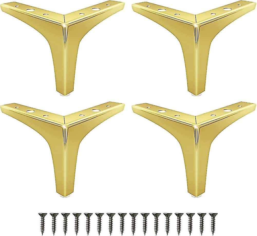 4の金属製の家具の脚セット、マットブラックのソファの脚6インチ、モダンなスタイルのギフトX