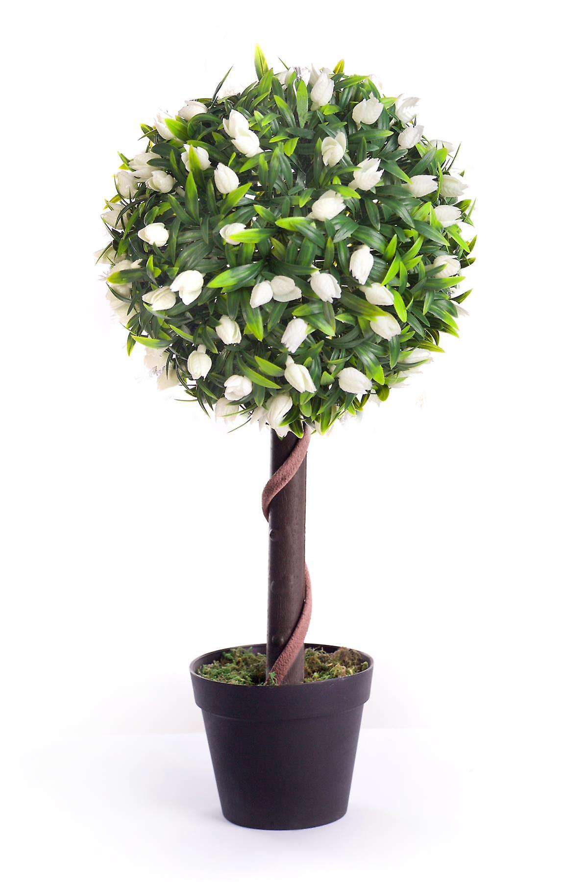 Best Artificial 2ft / 60cm White Tulip Ball Tree