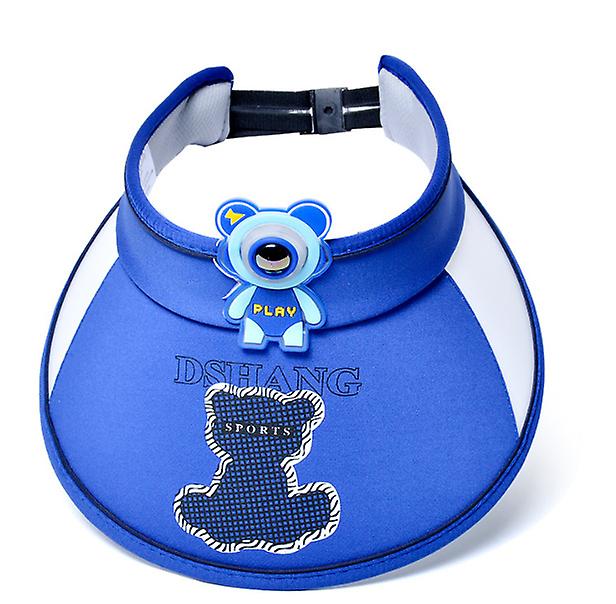 Children's Sunscreen Empty Top Hat Cartoon Luminous Bear Sun Hat Baby Summer Outdoor Large Eave Sun Hat