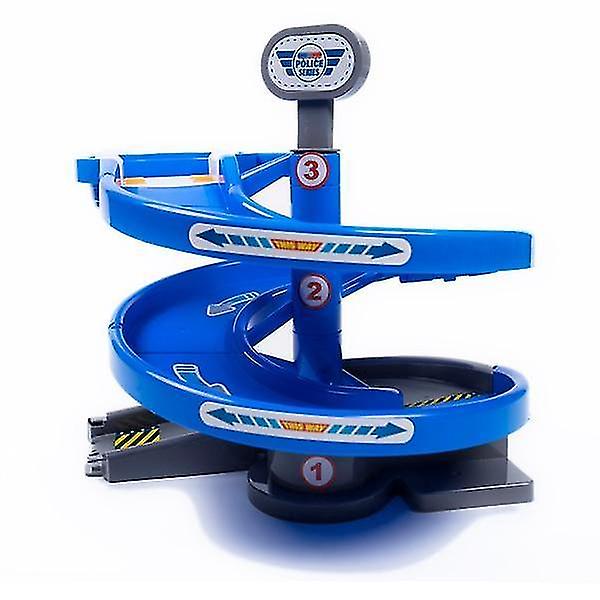 Rotating table blue Magical Glowing Race Track Accessories Ramp Turn Road Bridge Toy