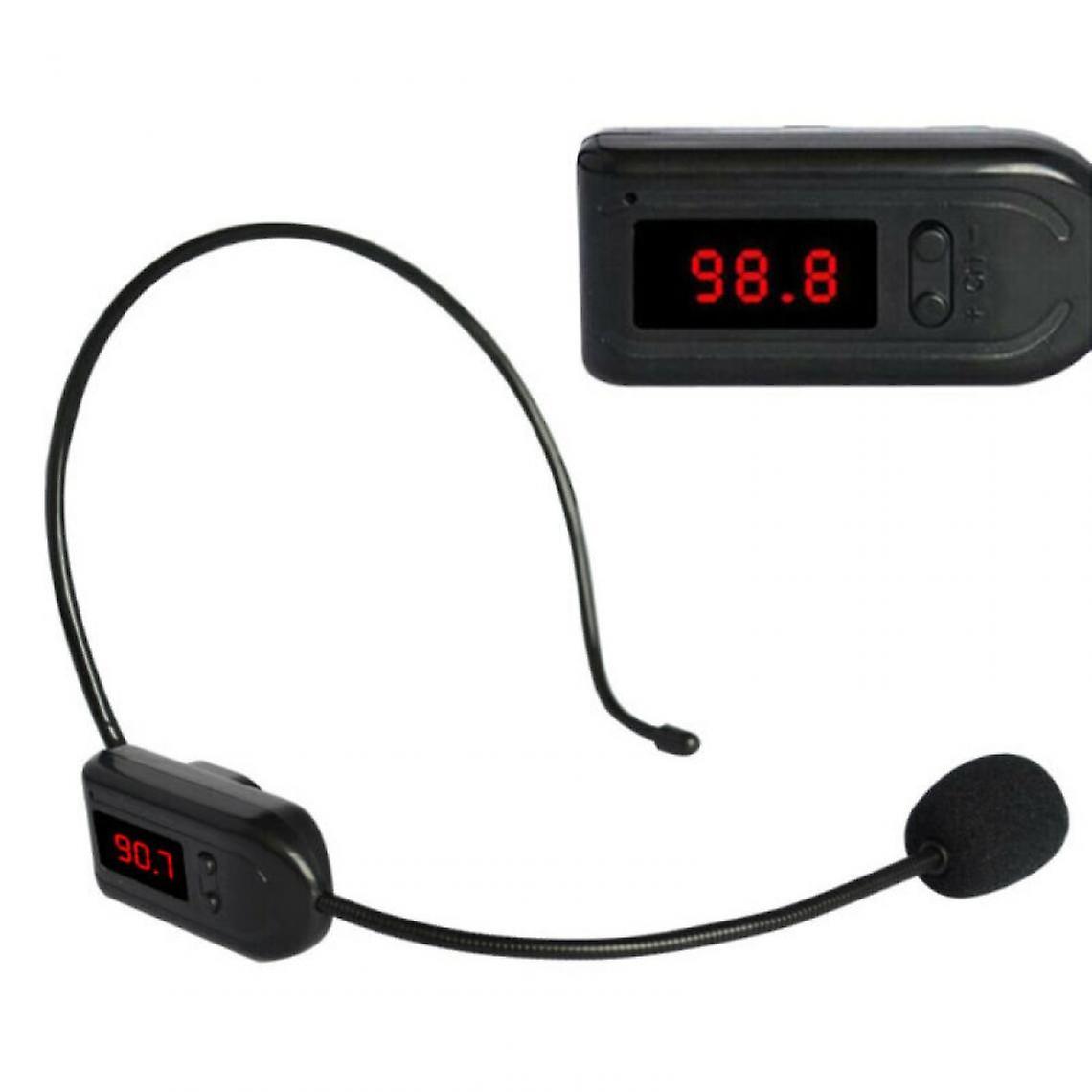 Fm Wireless Microphone Headset Mic Small Head-mounted Speaker