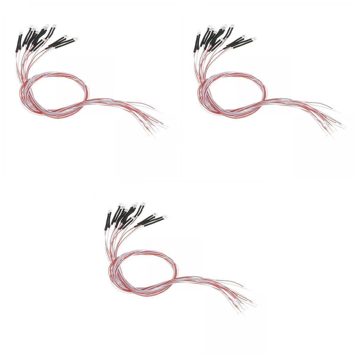 30pcs Wired 3mm Model LED Lights for Diorama Architecture Model Layout Decor