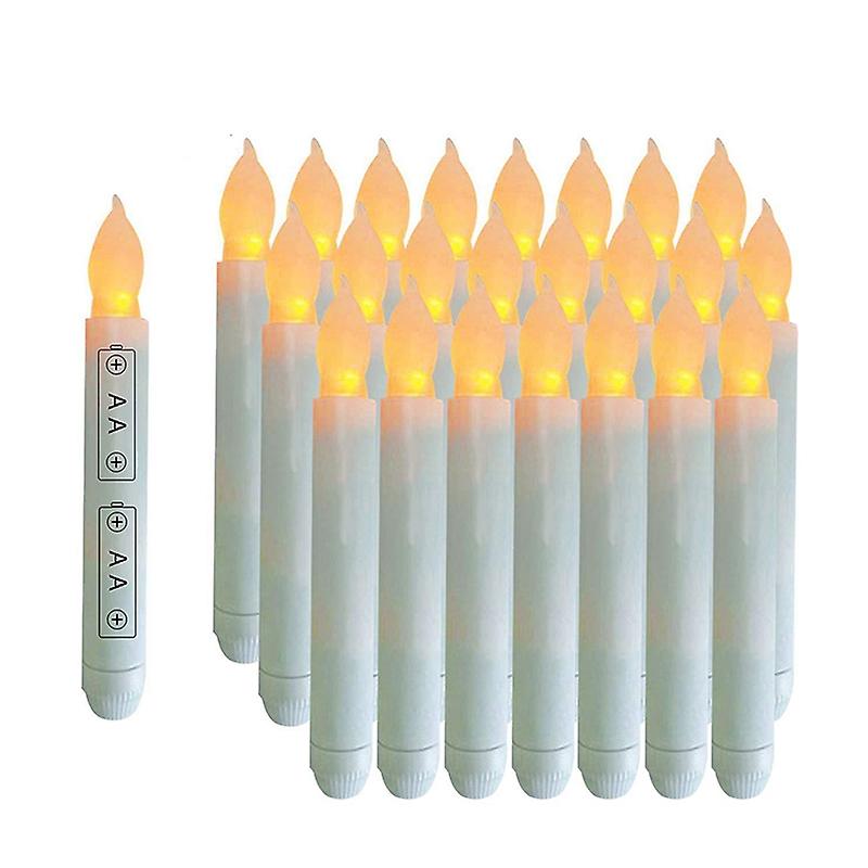 12pcs LED Candle Lights, Spec:Flashing Ylow Light