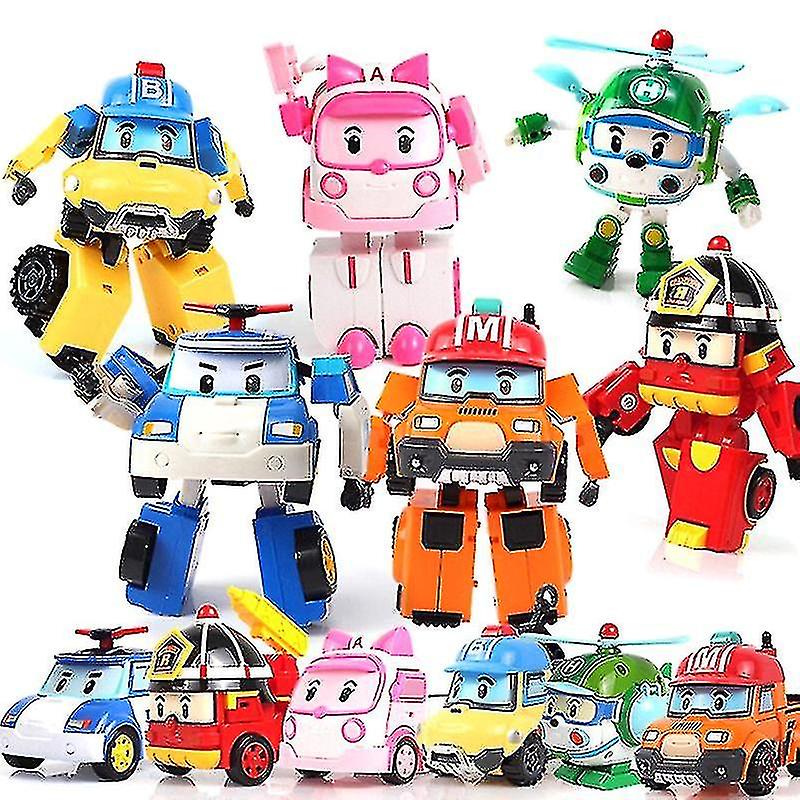 6 Stuks Vervormbare Robocar Poli
