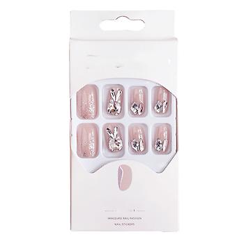 Flash Silver Rabbit Fake Nails Non-toxic And Anti-allergic Fake Nails For Manicure Lovers Or Beginners