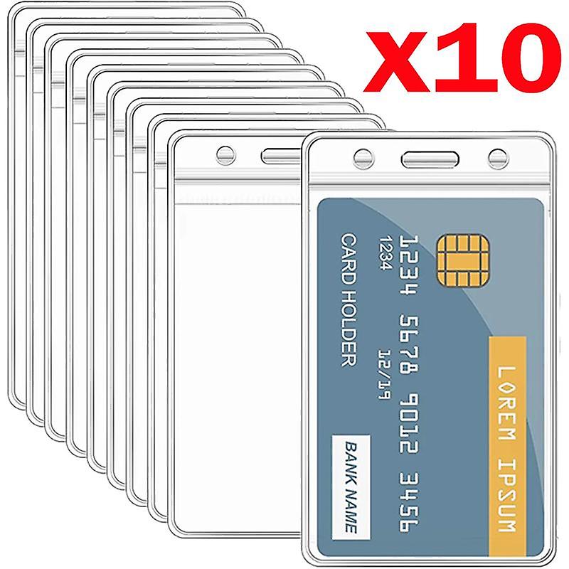 10pcs impermeable plástico transparente protector de tarjeta de visita