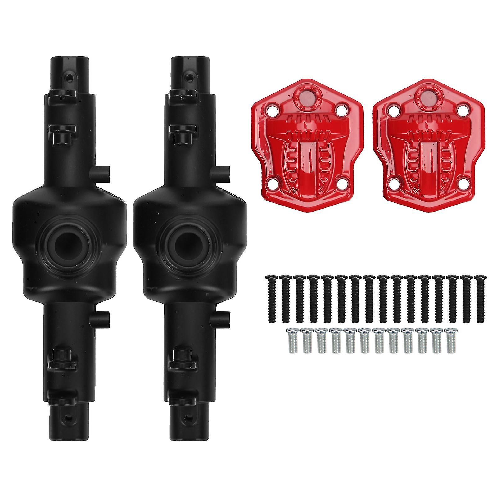 2Pcs Rc Metal Front And Rear Axle Housing Cover For Mn86 1/12 Rc Crawlers Upgrade Partsblack