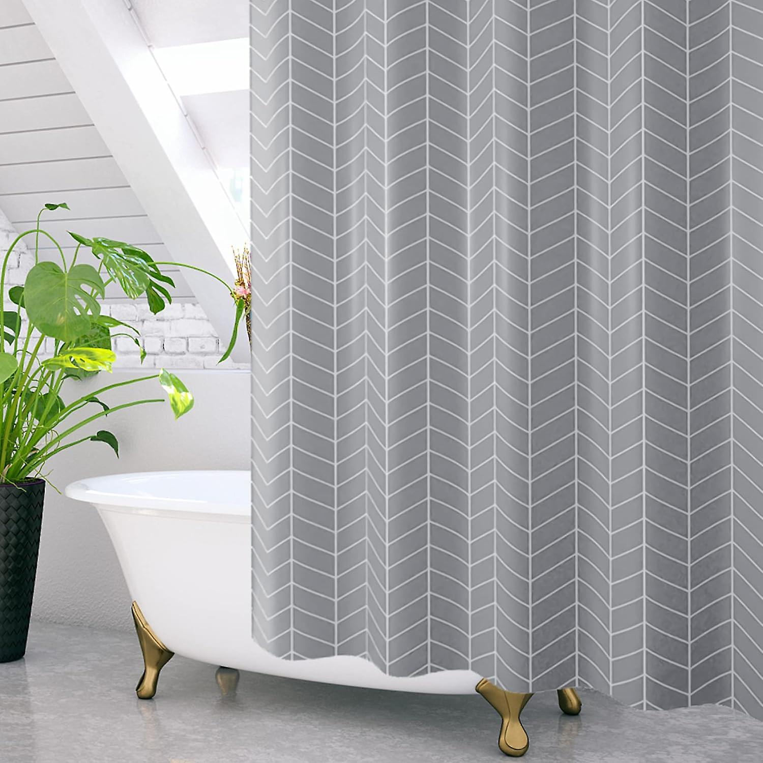 1 shower curtain, waterproof polyester fabric