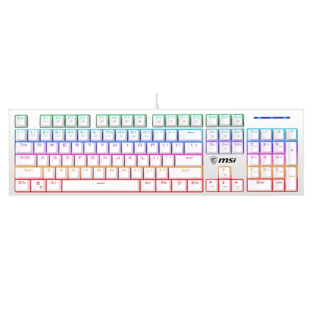MSI Mechanical Gaming Keyboard GK50Z RGB LED Backlit Wired Keyboard with Blue Switches for Windows G